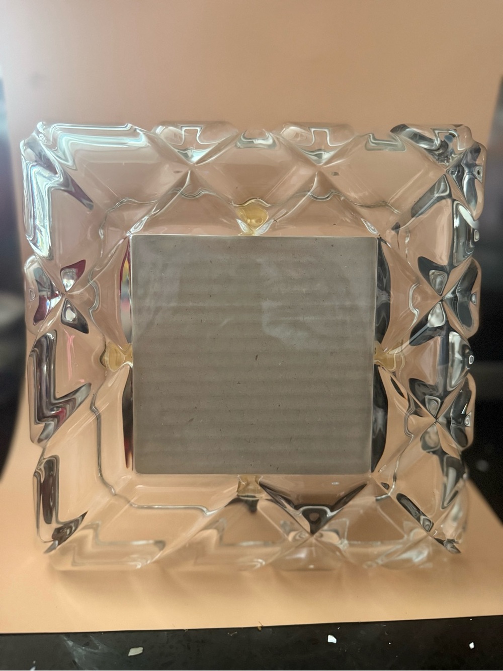 Crystal Glass Decorative Photo Frame - Clear